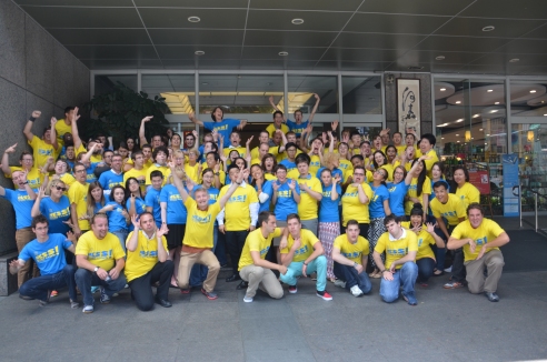New teachers strike a pose during their July 2014 initial training at the Main Office of HESS International Educational Group in Taipei, Taiwan. HESS provides all the support and guidance newcomers need to settle in and start their journey abroad successfully.